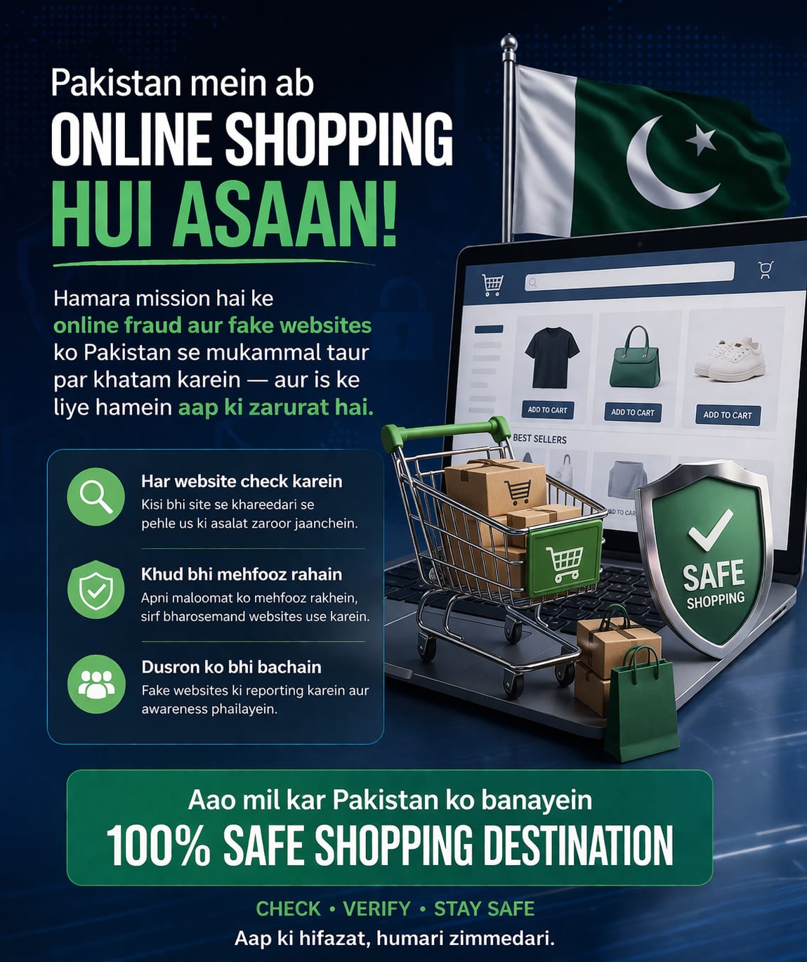 Pakistan mein ab online shopping hui asaan — safe shopping destination